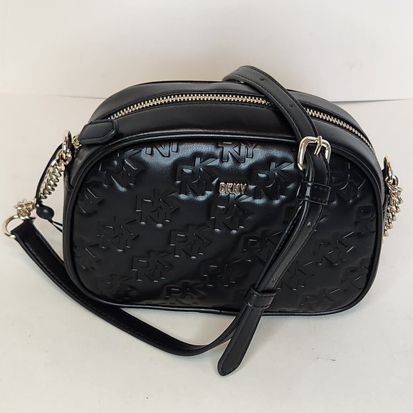 DKNY Sharon Camera Crossbody Embossed - Black - NWT - Picture 7 of 9